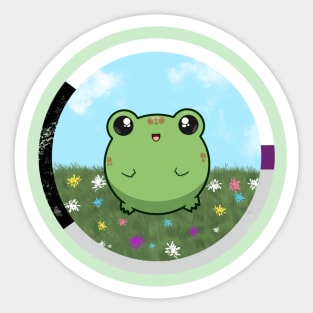 Pride Froggo (Demisexual) Sticker